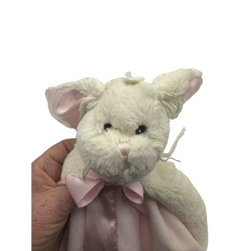 Bearington Baby Lovey‎ Security Blanket Pink Plush Satin Bunny Rabbit Pre Owned